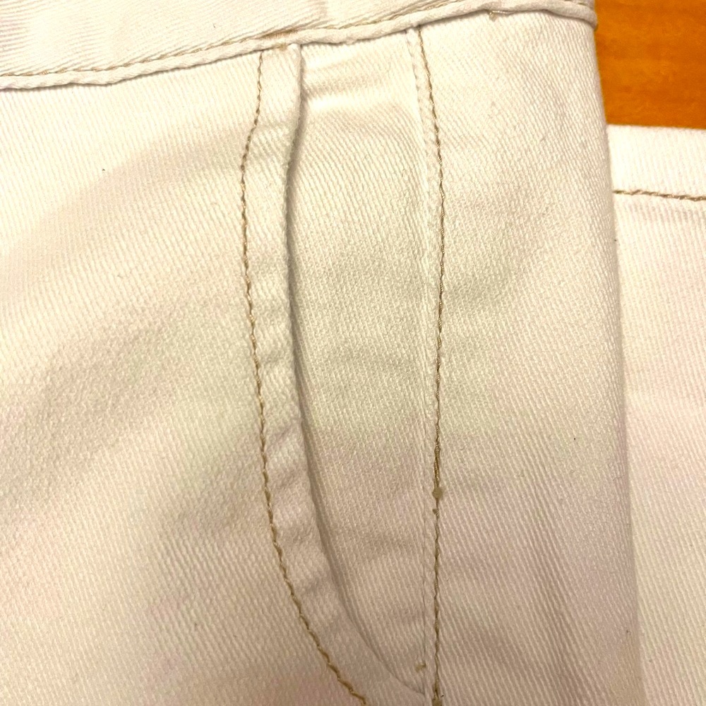 Axcess Stretch Relaxed Fit Cropped Denim Jeans Cotton White Size 16 - Picture 4 of 11